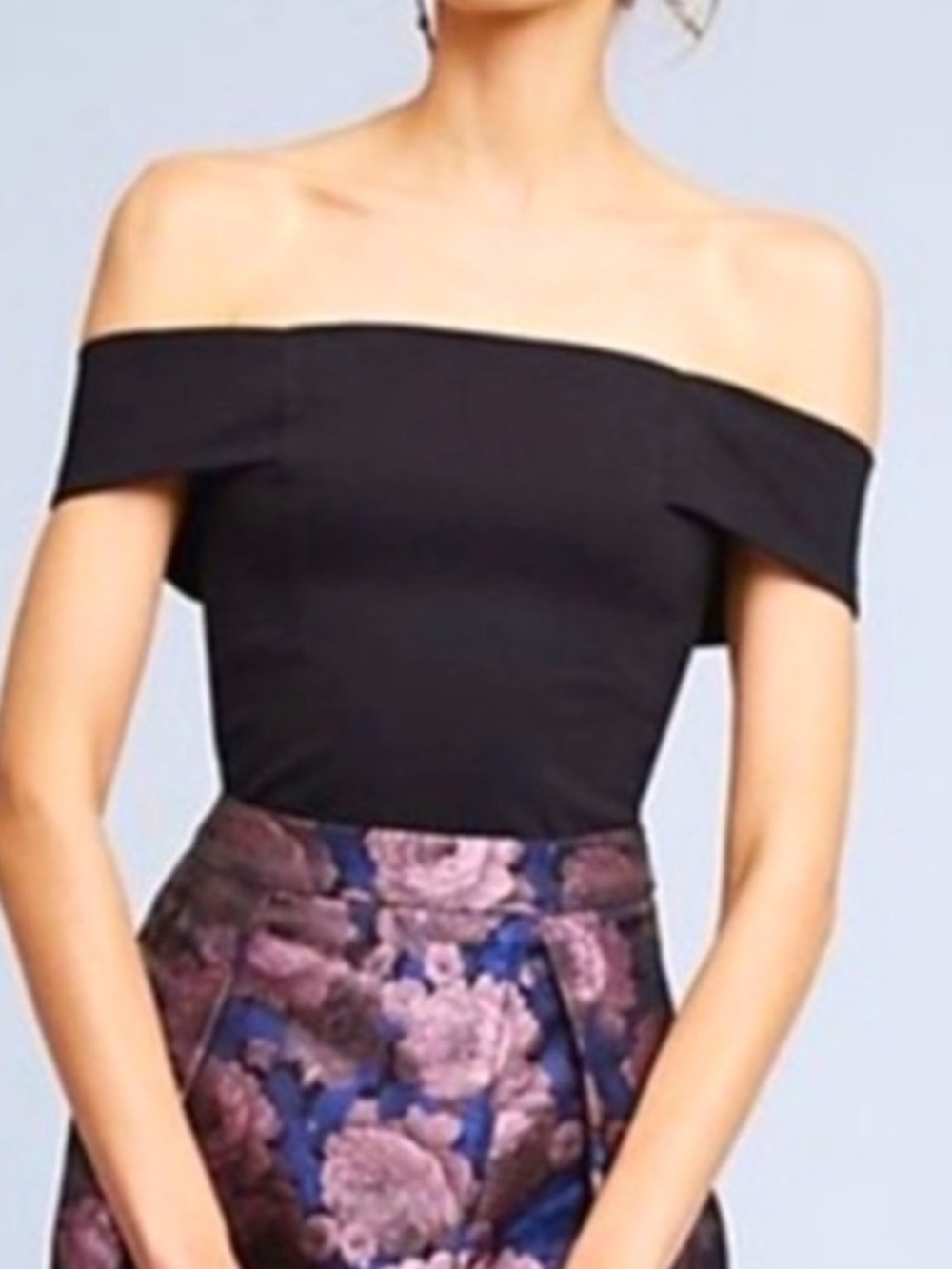 Deletta Black Off-Shoulder Top